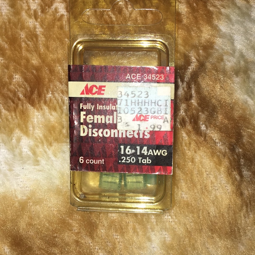Vintage 1994 ACE Hardware Female Disconnects